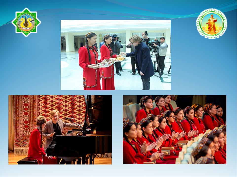 Ussat pianinoçynyň talyplar bilen duşuşygy