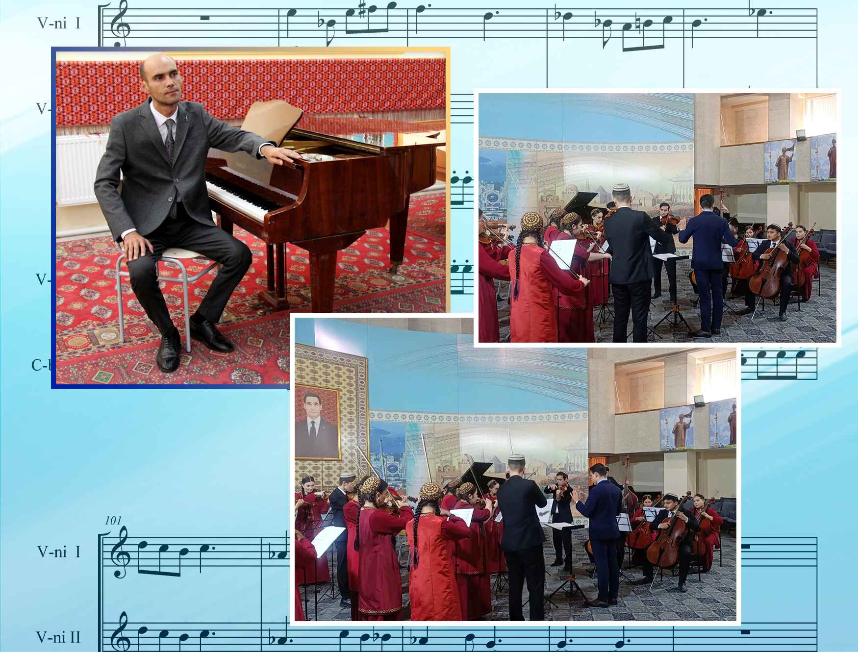 Ýaş kompozitoryň eserleri ýaňlandy